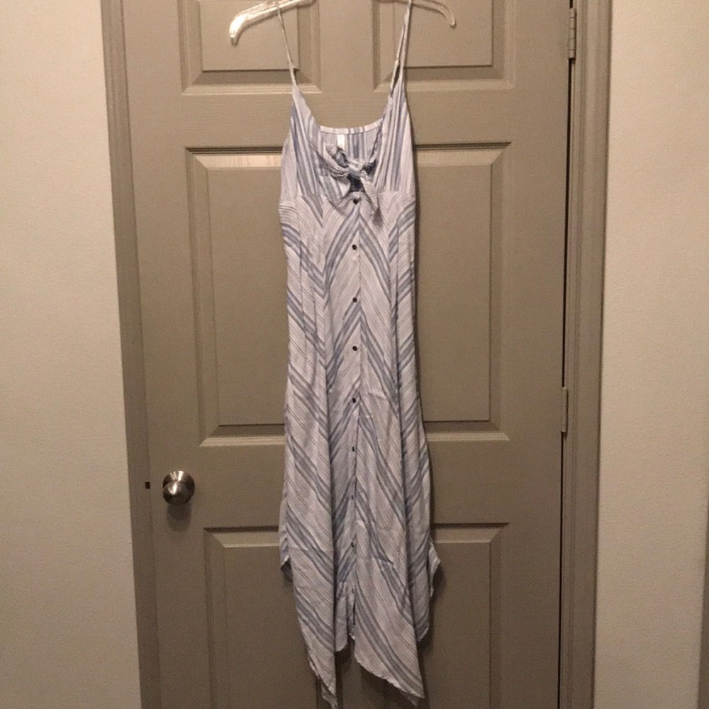 Spaghetti strap striped dress